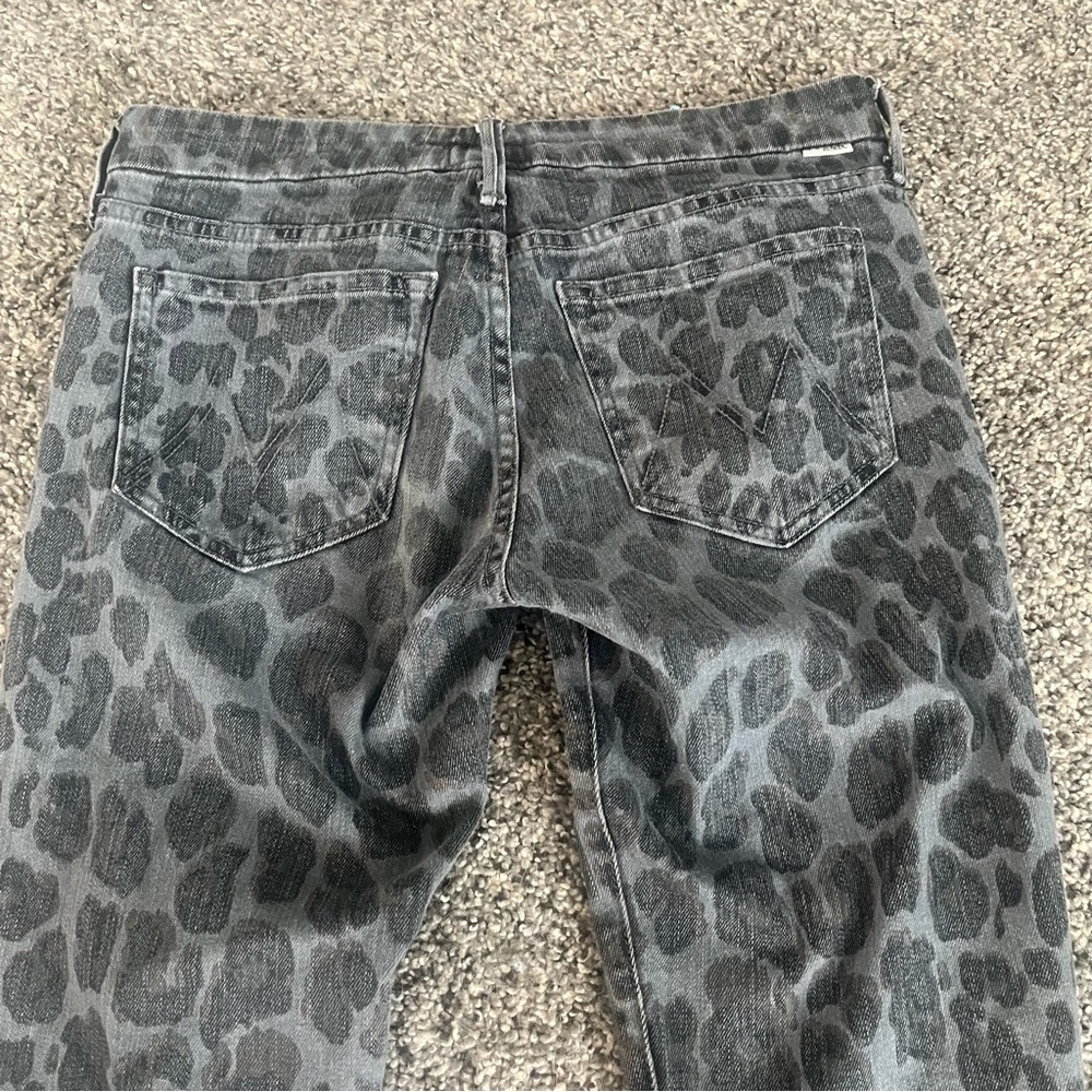 Mother The Looker Paw Animal Print Jeans Size 27 View 5